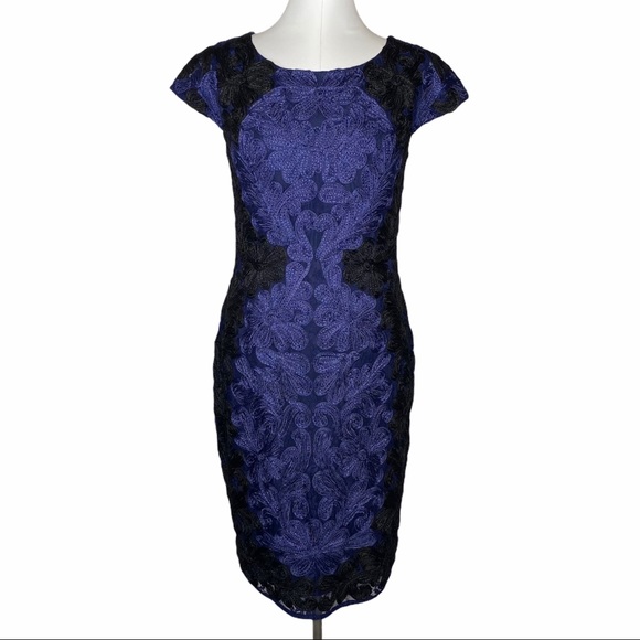 JS Collection Contrast Soutache Sheath Dress - Picture 14 of 14